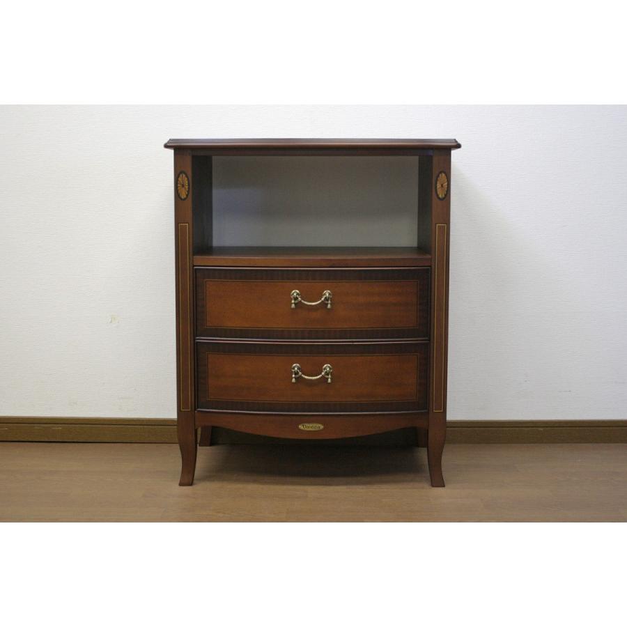 FHK39 東海家具 ベネチア オープンチェスト60 マホガニー材 象嵌細工 東海家具工業 (正規販売店/開梱設置付) ベネチア オープンチェスト60