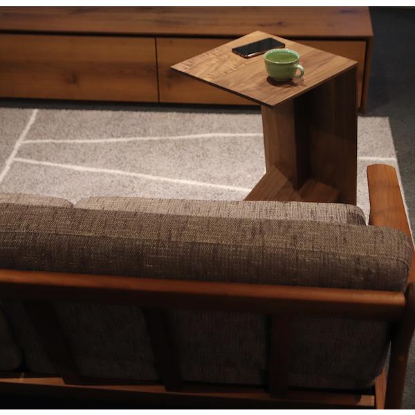 ウォールナット無垢　シェルフ　サイドテーブル　リビングテーブル ウォールナット無垢シェルフサイドテーブルリビングテーブル