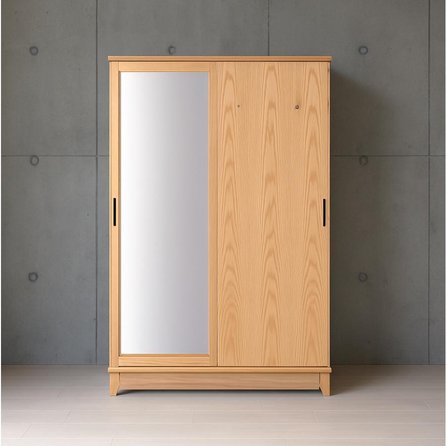 ワードローブ 90 クローゼット 木製 オーク 引き戸 リビング 高級 北欧