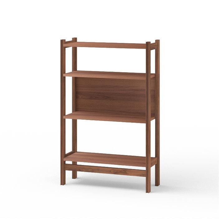 シェルフ 75cm 幅 薄型 オープンラック 無垢材フレーム 木目棚板 収納