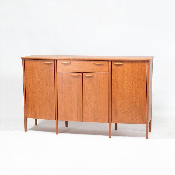 サイドボード 160 ブラックチェリー 北欧 無垢材 幅160cm リビング収納