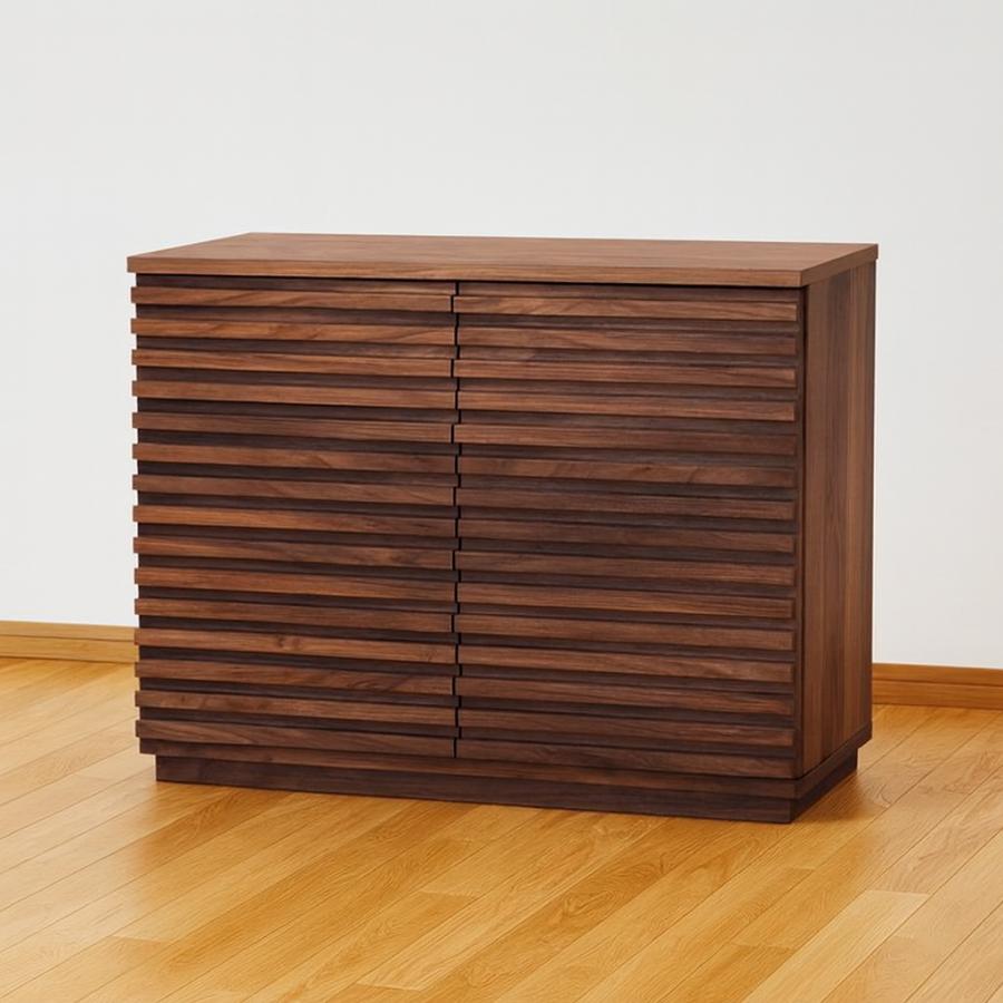 サイドボード 90 台輪 キャビネット ウォールナット 無垢材 引き出し