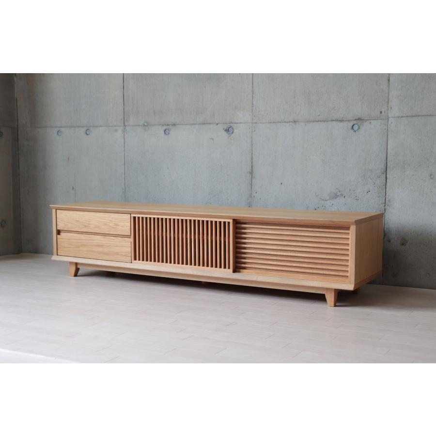 テレビボード テレビ台 180cm 引き出し 格子 完成品 オーク テレビボード テレビ台 180cm 引き出し 格子 完成品 オーク