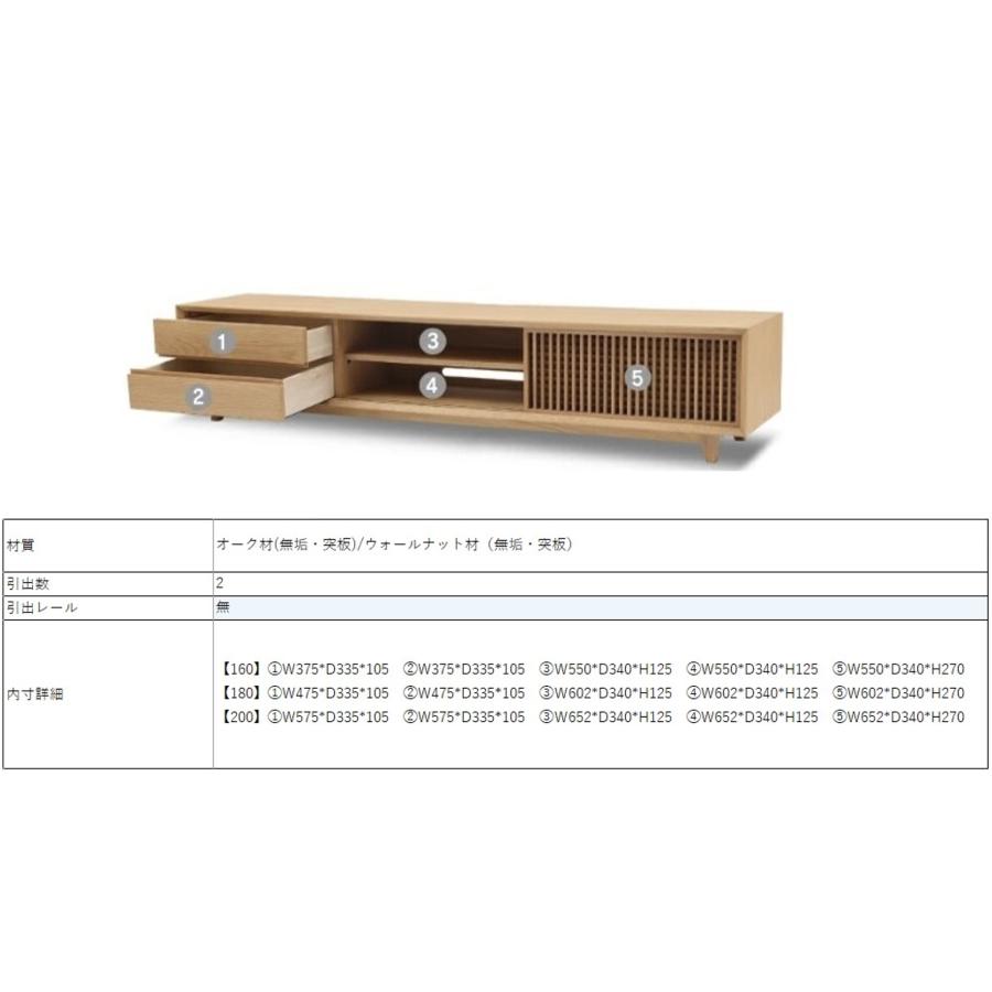 テレビボード テレビ台 180cm 引き出し 格子 完成品 オーク テレビボード テレビ台 180cm 引き出し 格子 完成品 オーク