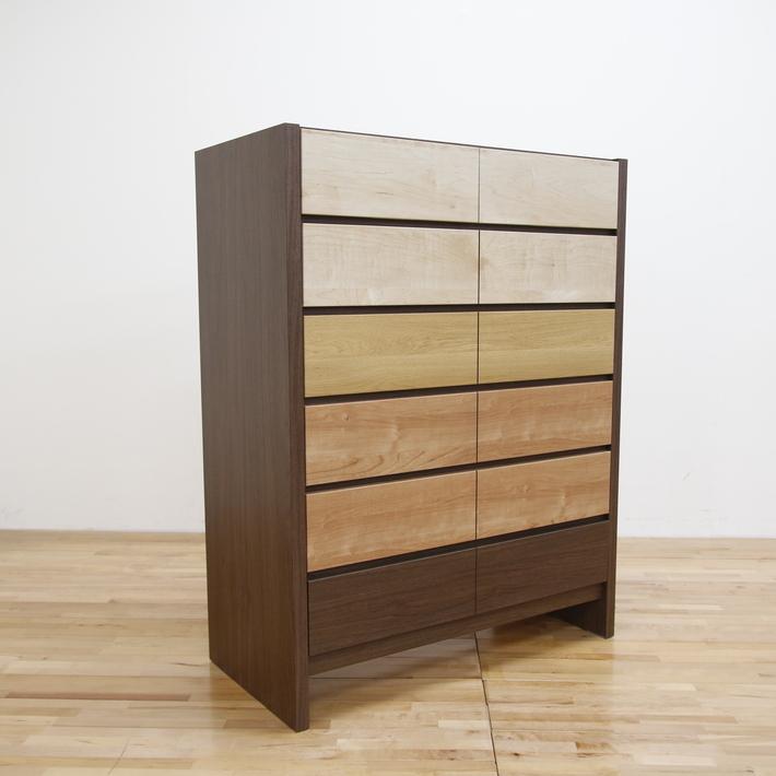 桐箪笥天然木(桐無垢材) 6段日本製