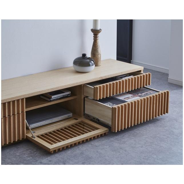 大川家具 テレビボード 200 格子 縦 テレビ台 TVボード