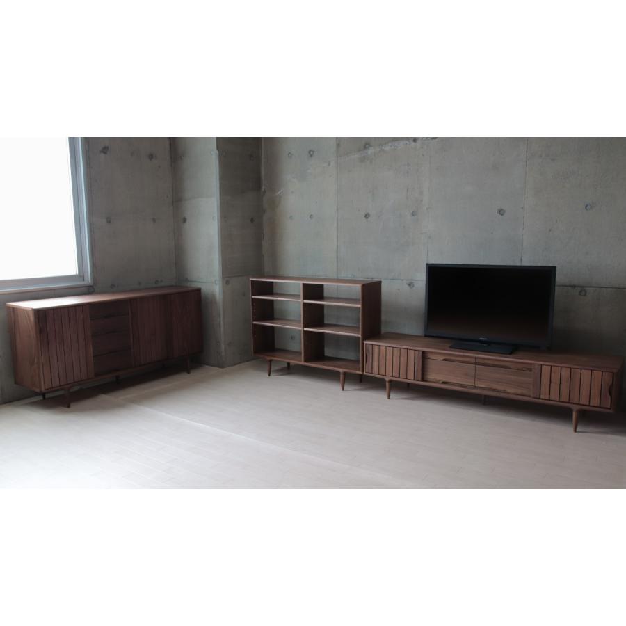 オープン棚 120 ウォールナット 無垢材 飾り棚 ブックシェルフ