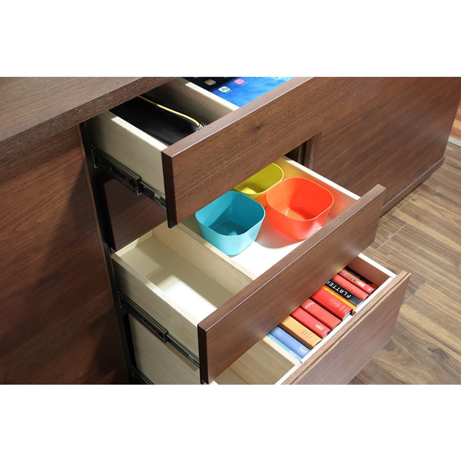 サイドボード 120 キャビネット 北欧 ウォールナット オーク ホワイト