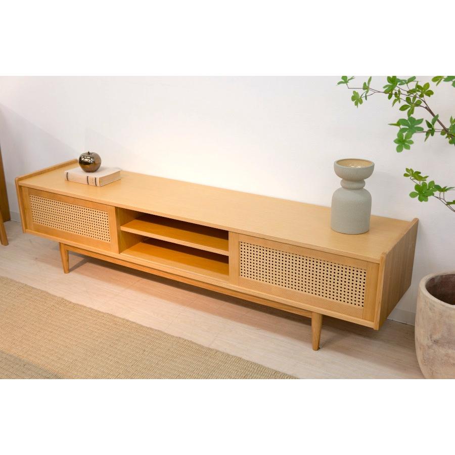 テレビ台 北欧 ローボード 引戸 ナチュラル 幅150cm ボード テレビ台 テレビボード 幅150cm ローボード 収納 棚板 引き戸 扉付き