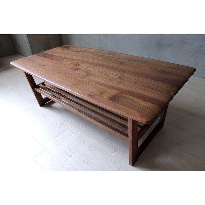 リビングテーブル ウォールナット 無垢材 おしゃれ センターテーブル