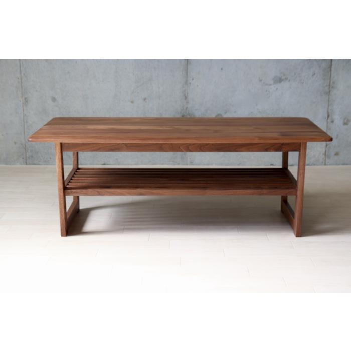 リビングテーブル ウォールナット 無垢材 おしゃれ センターテーブル