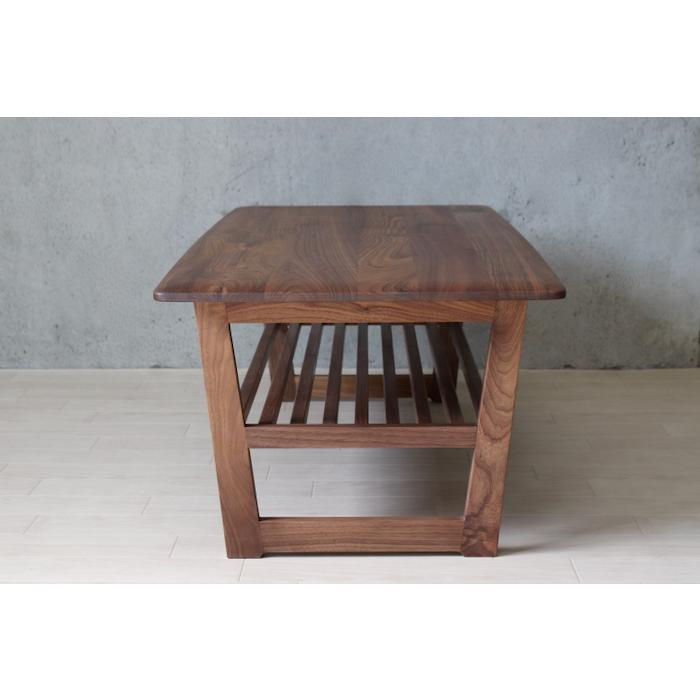 リビングテーブル ウォールナット 無垢材 おしゃれ センターテーブル