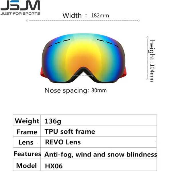 Jsjm-男性と女性のためのスキーゴーグル 二重層 防曇 大型スキーマスク 防雪および防雪スノーボードゴーグル｜interiorshop｜03