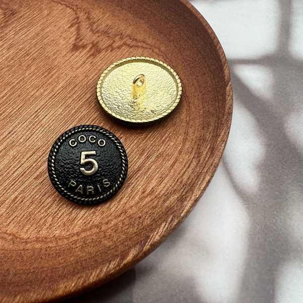 衣類 ゴールド ブラック ホワイト 5個 DIY 縫製アクセサリー 装飾 高級ブランドデザイン用の丸い金属ボタン｜interiorshop｜03