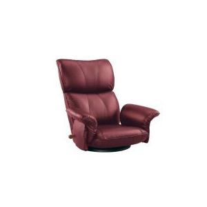 ハイバックでゆったり、スーパーソフトレザー 座イス YS-1396HR ワインレッド