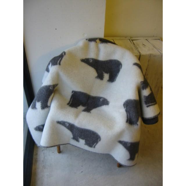 ロロスツイード Roros ウールブランケット グレー・アイボリー ROROS TWEED / ロロス ツイード ブランケットisbjorn GREY