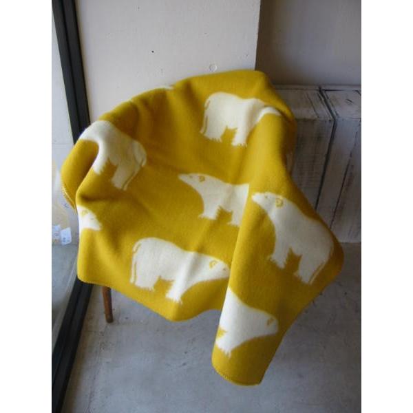 ロロスツイード　ブランケット　アイスビヨン・イエロー ROROS TWEED / ロロス ツイード ブランケット isbjorn YELLOW/ ア