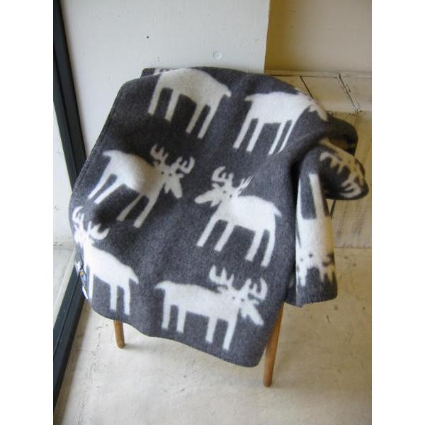 ROROS TWEED / ロロス ツイード ブランケットELG GREY-NATURAL エルク