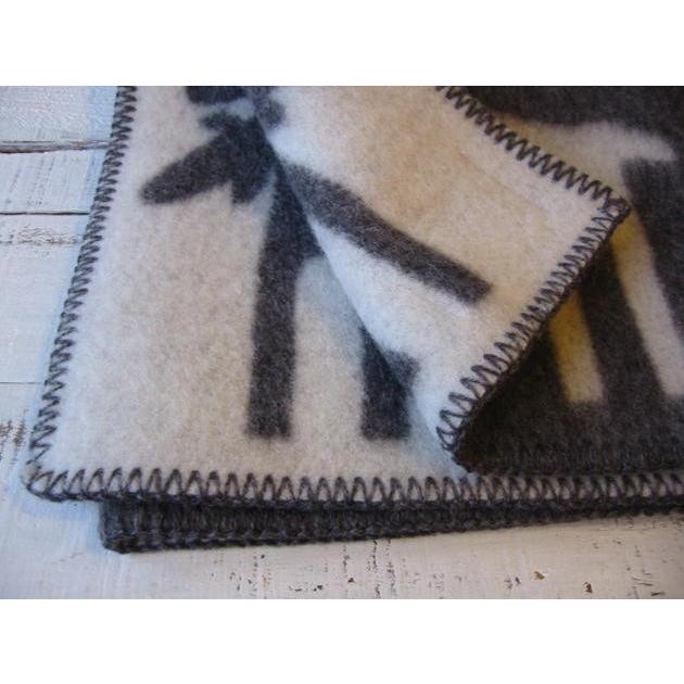 ROROS TWEED / ロロス ツイード ブランケットELG MINI GREY-NATURAL