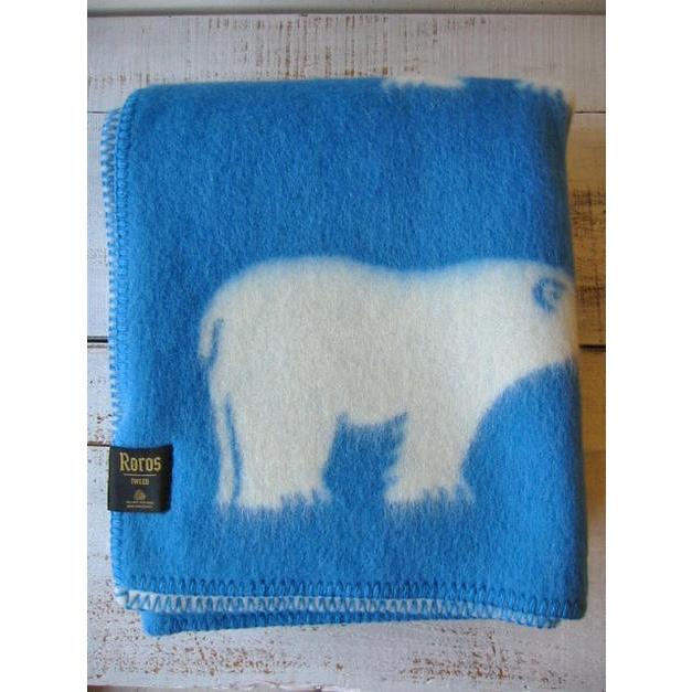 ROROS TWEED / ロロス ツイード ブランケットisbjorn MINI BLUE アイス