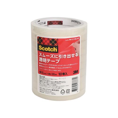 スリーエム スムーズに引き出せる透明テープ 幅12mm×35m 10巻入 600-3-1235-10P |  | 01