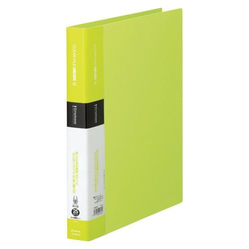 キングジム シンプリーズ クリアーファイル 差替式25P 黄緑 138SPW 1冊 | 