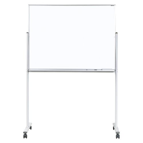 馬印 MAJIシリーズ 脚付 ホワイトボード 片面回転（デュアルコートホーロー製） MH34TN 1台 | 