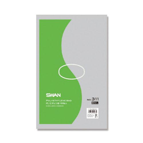 シモジマ スワンポリエチレン袋 No.311 紐なし 6616191 | 