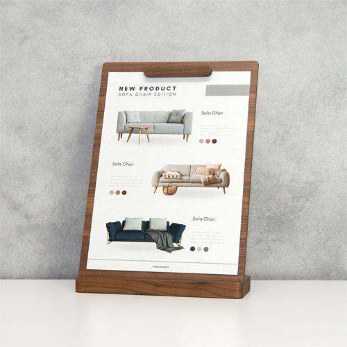 クルーズ 木製サインホルダー A4 ウォールナットEQ EQW-4111 |  | 01