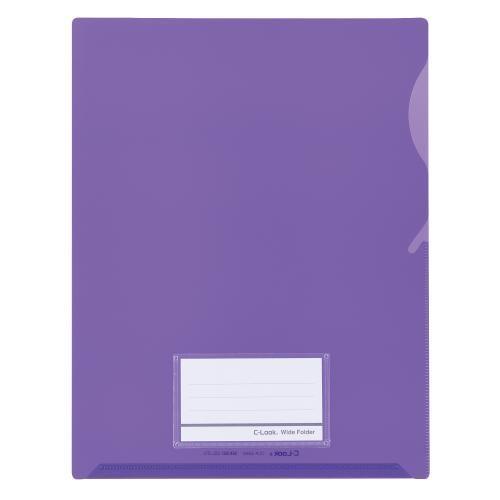 セキセイ ワイドフォルダー パープル CLK-2404-80 1枚 | 