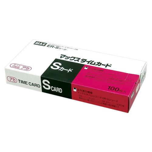 マックス タイムカード 赤 ER-Sカード 1P． : イーヅカ - 通販