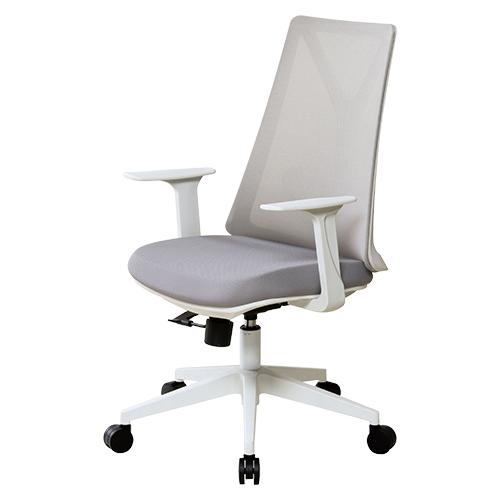 弘益 オフィスチェア メッシュ張り 肘あり グレー CKH33WGR | 