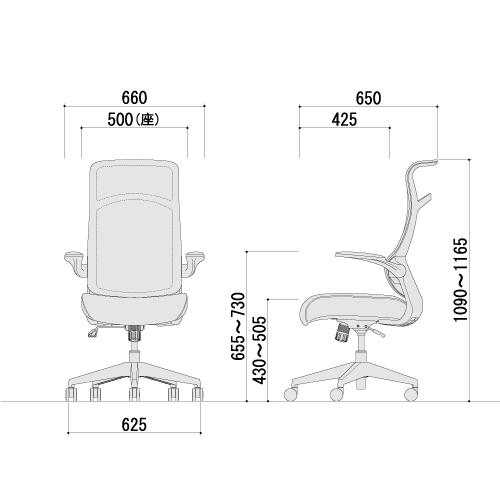 弘益 オフィスチェア メッシュ張り LM2 |  | 02