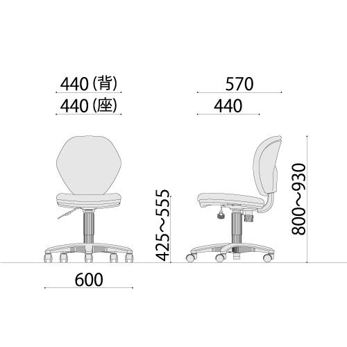 弘益 オフィスチェア K921PUBK |  | 01