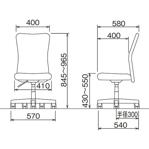 ナカバヤシ フィットメッシュチェア 肘なし オリーブ CNN-007VG |  | 02