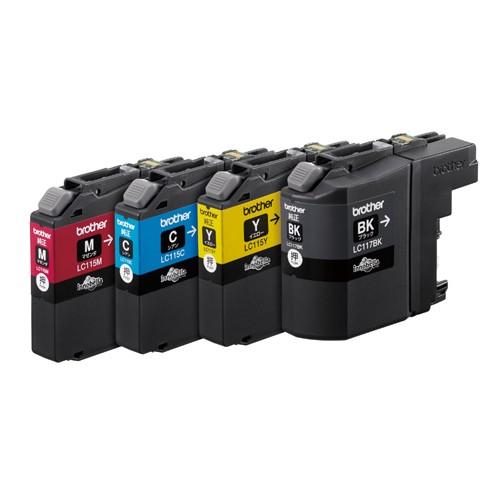 ブラザー インクカートリッジ 4個パック LC117/115-4PK 1Ｐ． | 