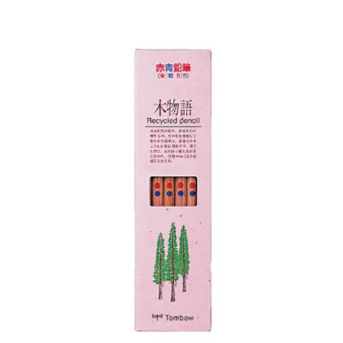 トンボ鉛筆 赤青鉛筆 木物語 （丸軸） CV-REAVP 1打 | 