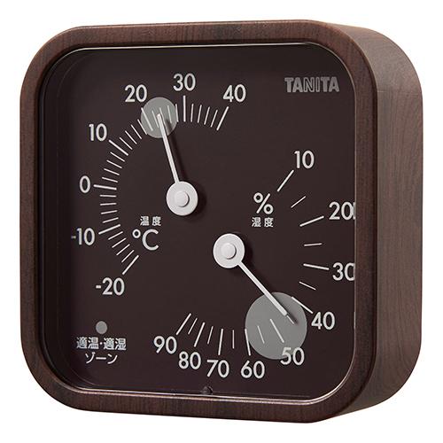 タニタ 温湿度計 ブラウンウッド TT-590-BR |  | 02