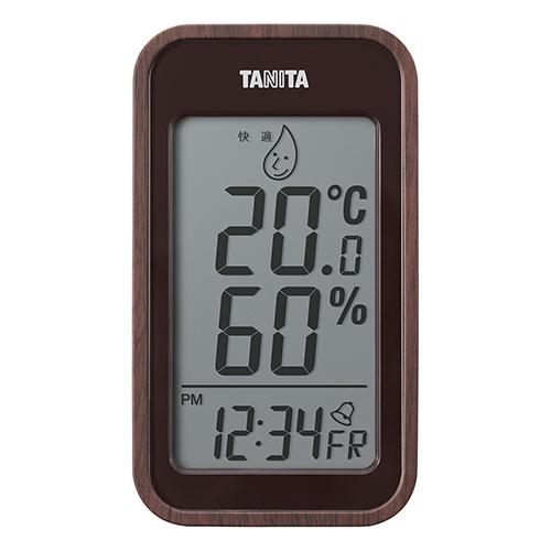 タニタ デジタル温湿度計 ブラウンウッド TT-592-BR | 