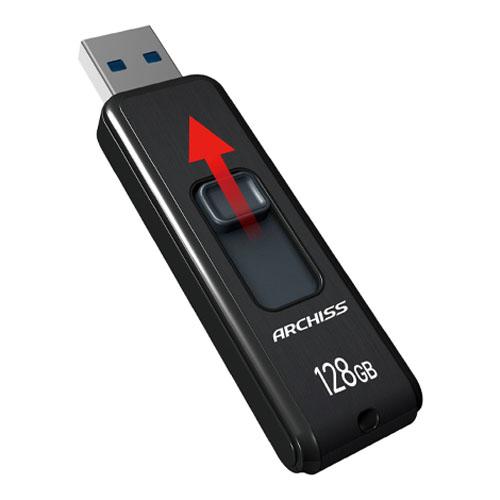 アーキサイト USB 3.2 フラッシュメモリ 128ＧＢ AS-128GU3-PSB |  | 02