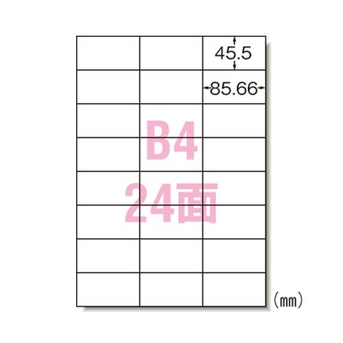 エーワン ＰＰＣラベル B4−24面／100枚 28202 | 