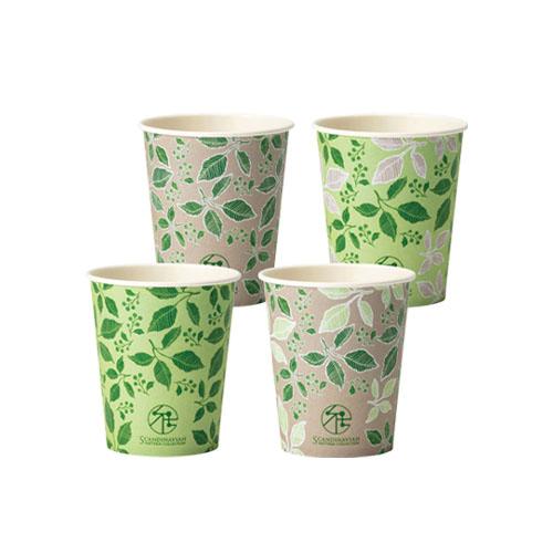 サンナップ 紙コップ SPCカップ ビー・リーブス 150ml 50個 C1550BLV | 