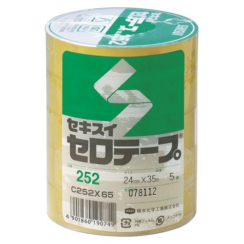 積水化学 セロテープ 工業用（5巻入） 24mmＸ35m NO.252N | 