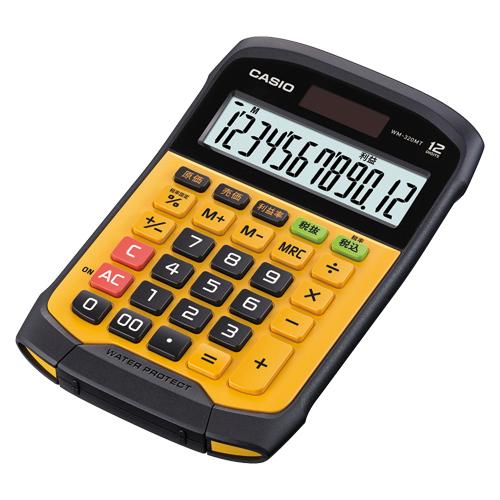 カシオ 防水・防塵電卓 ミニジャストタイプ WM-320MT-N 1台 | 