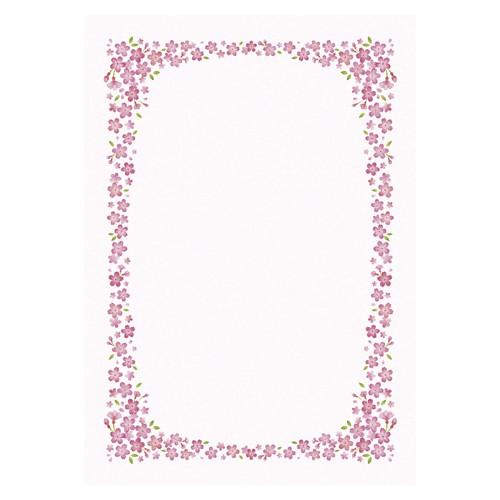 ササガワ 証書用紙 A4判 桜 10-1701 1冊 | 