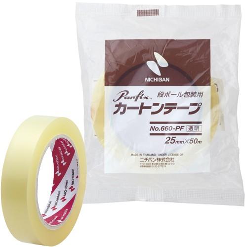 ニチバン カートンテープ660ＰＦ 透明25Ｘ50 660PF-25 1巻 | 