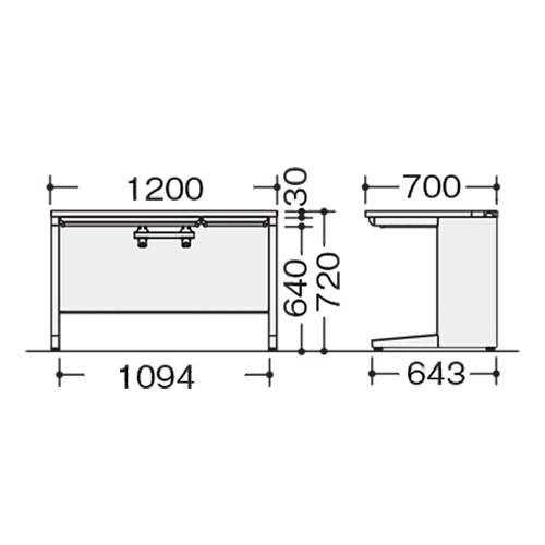 ナイキ 平デスク 幅1200×奥700×高720mm XEHH127F-WH 1台 |  | 01