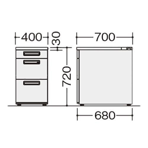 ナイキ 脇デスク XEHH047G-WH 1台 |  | 01