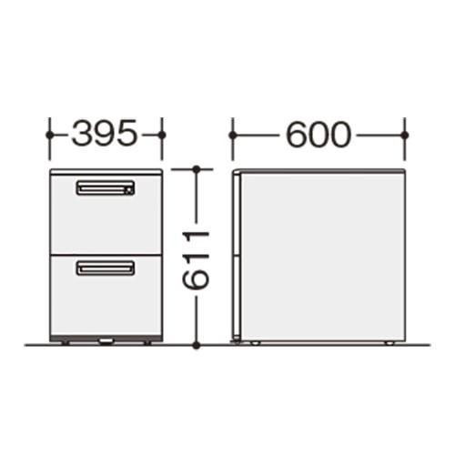 ナイキ ワゴン（2段） XE046YC-W 1台 |  | 01