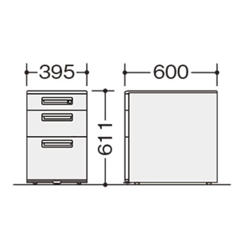ナイキ ワゴン（3段） XE046XC-W 1台 |  | 01
